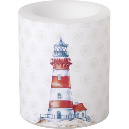Свещ 10.5х9см Lighthouse екрю Свещ 10.5х9см Lighthouse екрю